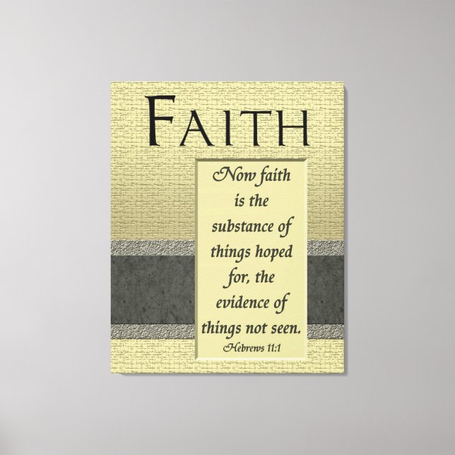 La fe es la sustancia que envuelve el lienzo (Anverso)