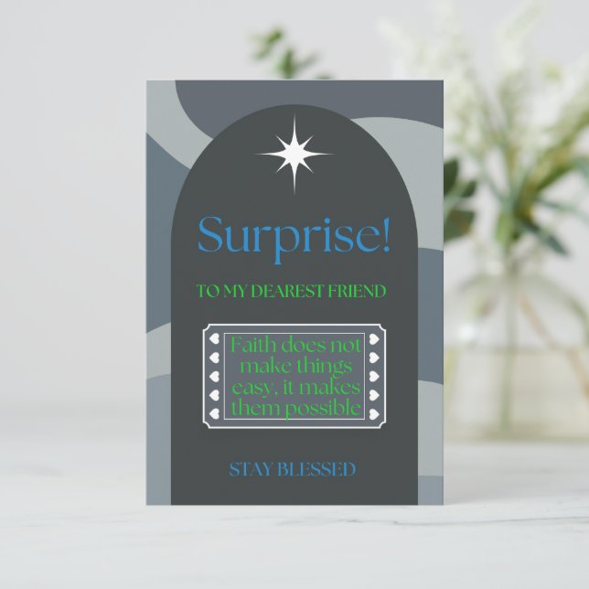 La fe hace posible lo imposible (Anverso de pie)