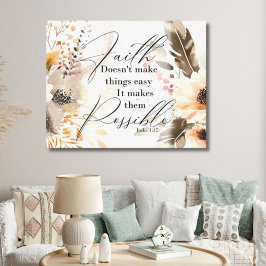 La Fe Hace Posibles Las Cosas Con Lienzo Envuelto