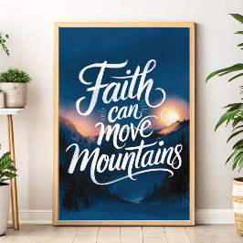 La fe puede mover las montañas el arte de la pared