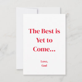 La fe roja Lo mejor está por venir. Tarjetas peque