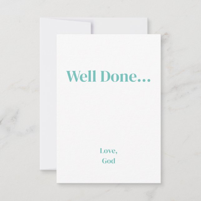 La fe turquesa bien hecho... Amor, tarjetas de Dio (Anverso)