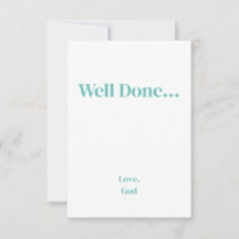 La fe turquesa bien hecho... Amor, tarjetas de Dio