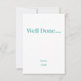 La fe turquesa bien hecho... Amor, tarjetas de Dio