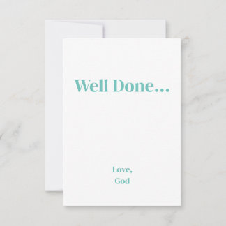 La fe turquesa bien hecho... Amor, tarjetas de Dio