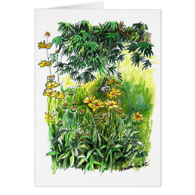 La fecha de la mariposa con las flores (Frente)