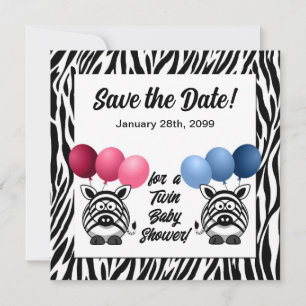 La Fecha Reserva de Baby Shower de los gemelos fraternales