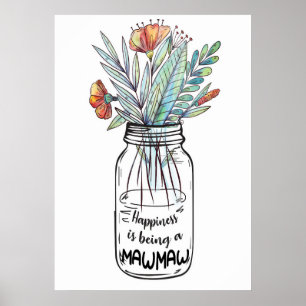 La felicidad de arte de la esposa es ser un mawmaw