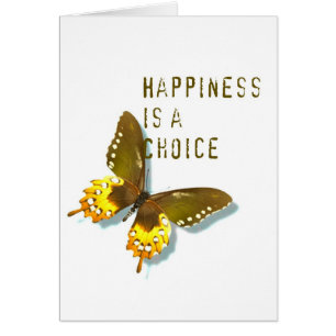 La felicidad de la mariposa es una tarjeta bien