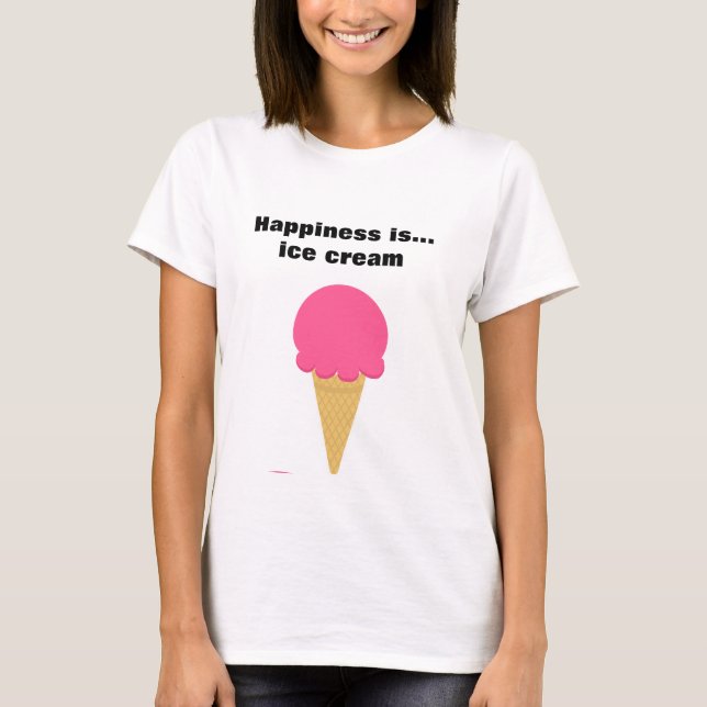 La felicidad es camisetas del helado (Anverso)