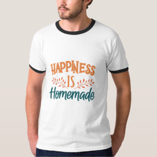 La felicidad es casera - Camiseta básica de aro