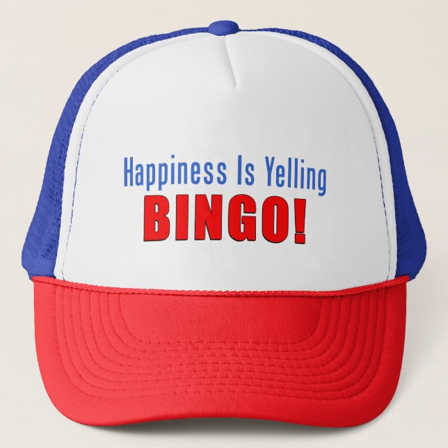 La Felicidad Es Gritar Sombrero Camionero De Bingo (Anverso)