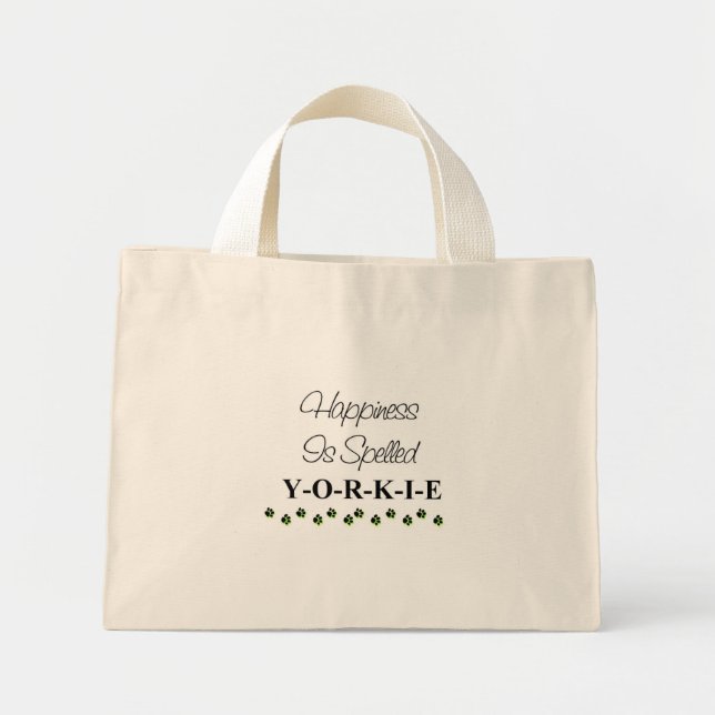 La felicidad es la bolsa Yorkie (Frente)