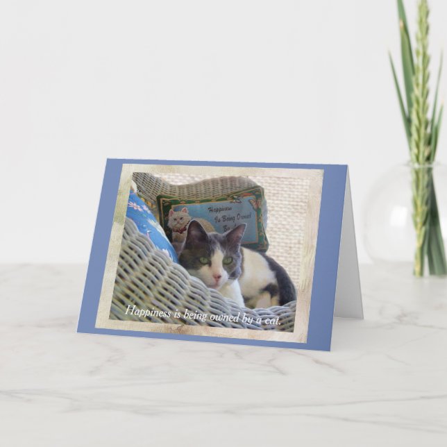 La felicidad es propiedad de una tarjeta de cumple (Anverso)