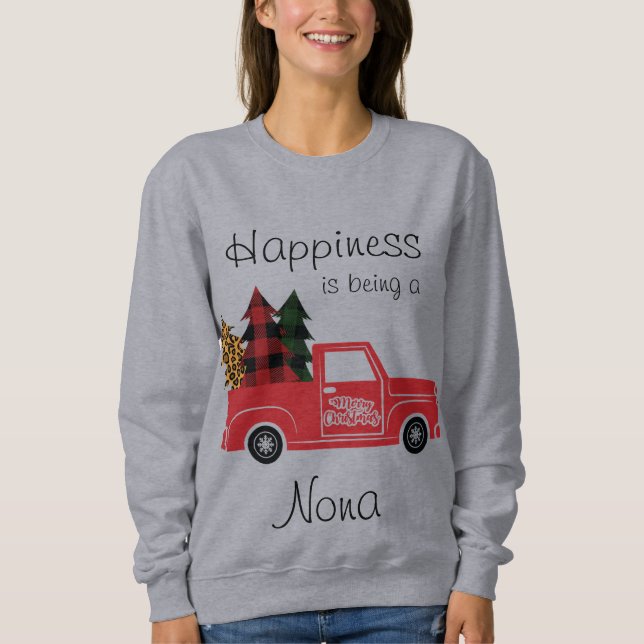 La felicidad es ser una nona sudadera (Anverso)