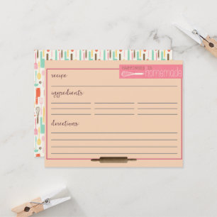 La felicidad es tarjetas de recetas caseras-crema