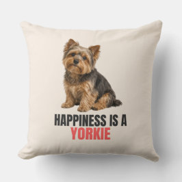 La felicidad es una almohada de Yorkie