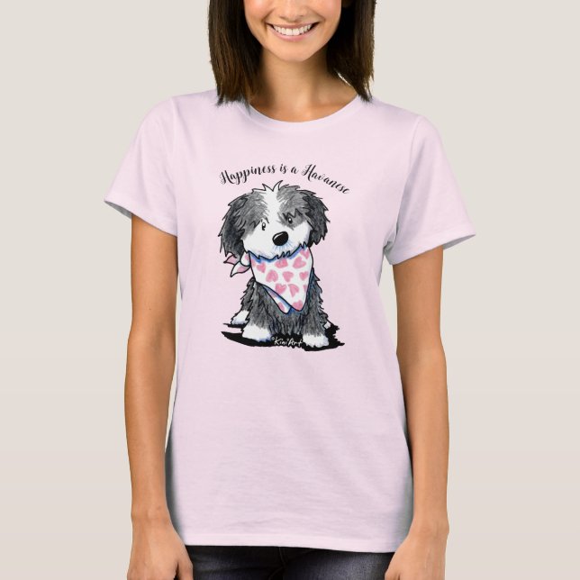 La felicidad es una camiseta Havanese (Anverso)