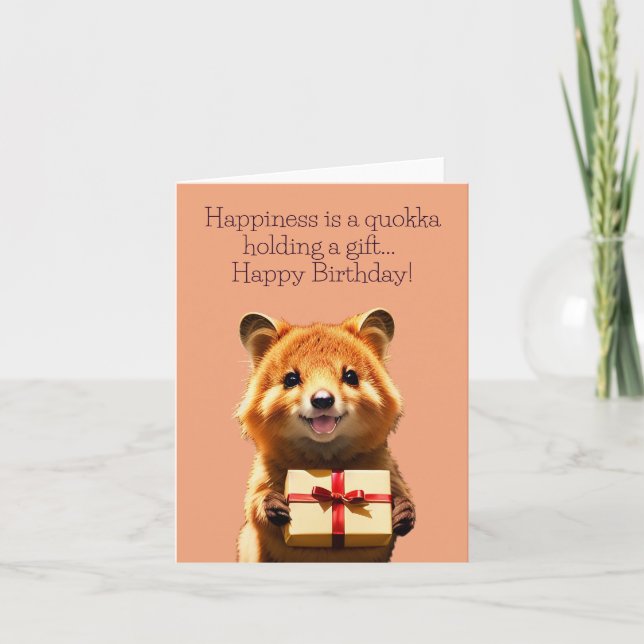 La felicidad es una tarjeta de felicitación gracio (Anverso)