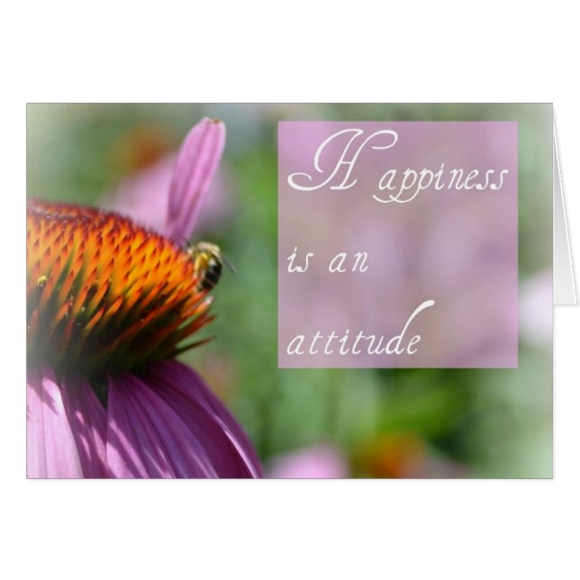 La felicidad es una tarjeta de la actitud (Anverso (Horizontal))