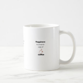 La felicidad es una taza caliente de tazas de café