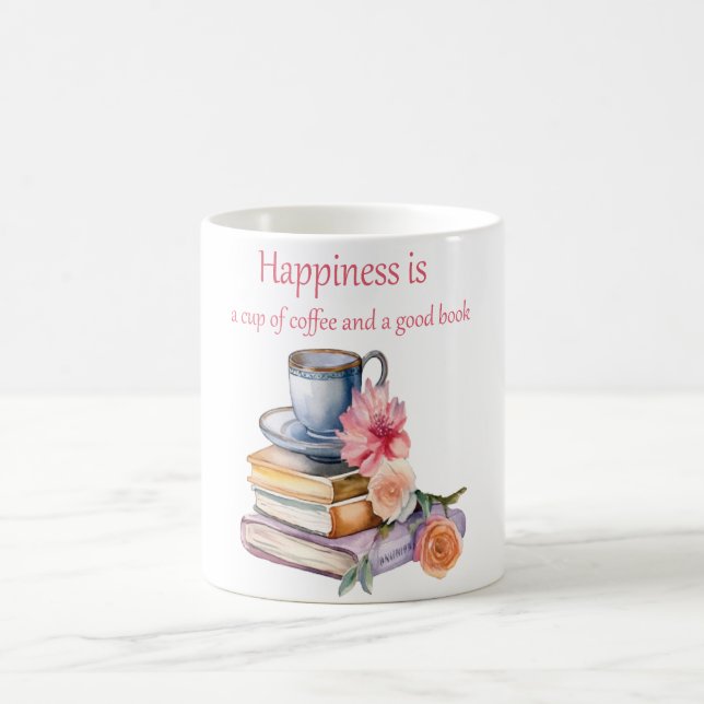 La felicidad es una taza de café y un buen libro (Centro)