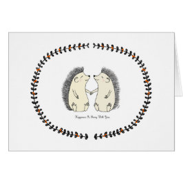 La felicidad está siendo con usted tarjeta del