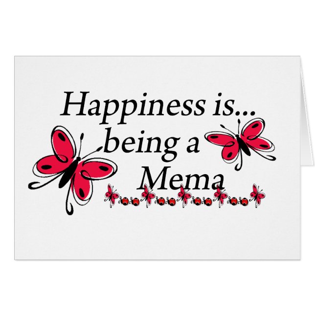 La felicidad está siendo una MARIPOSA de Mema (Anverso (Horizontal))