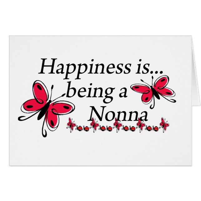 La felicidad está siendo una MARIPOSA de Nonna (Anverso (Horizontal))