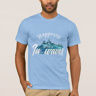La felicidad llega en olas camiseta