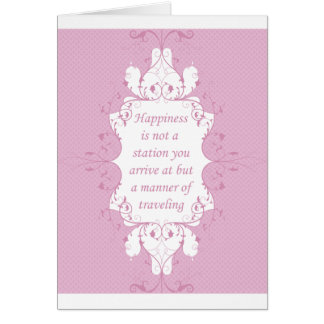 La felicidad no es una estación que usted llega