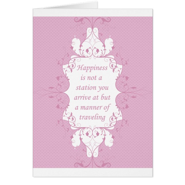 La felicidad no es una estación que usted llega (Frente)