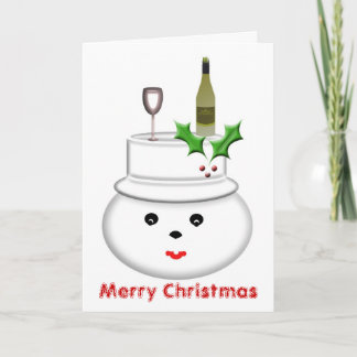 La Feliz Tarjeta de Navidad de Snowman