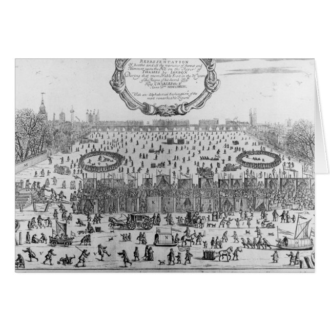 La feria de Frost del invierno de Thames (Anverso (Horizontal))