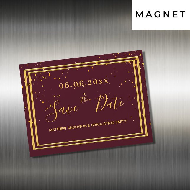 La fiesta de graduación borgoña salva el imán de l (Subido por el creador)