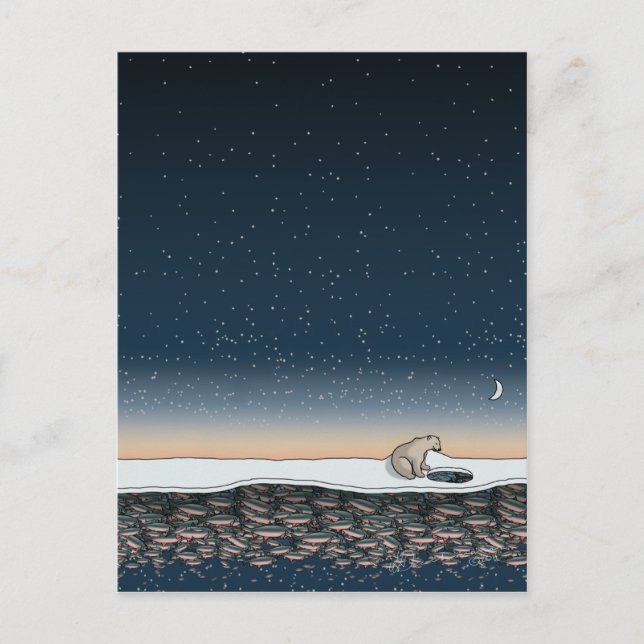 La fiesta de los pescadores, postal (Anverso)