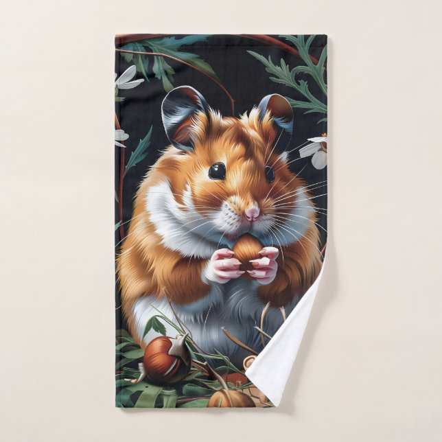 La fiesta de otoño de Hamster (Toalla de mano)