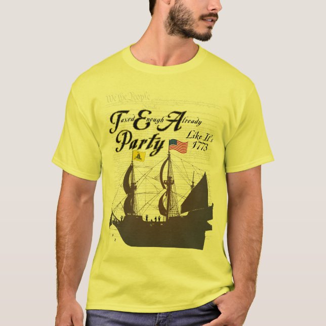 La fiesta del té como ella es 1773 - camisa de (Anverso)