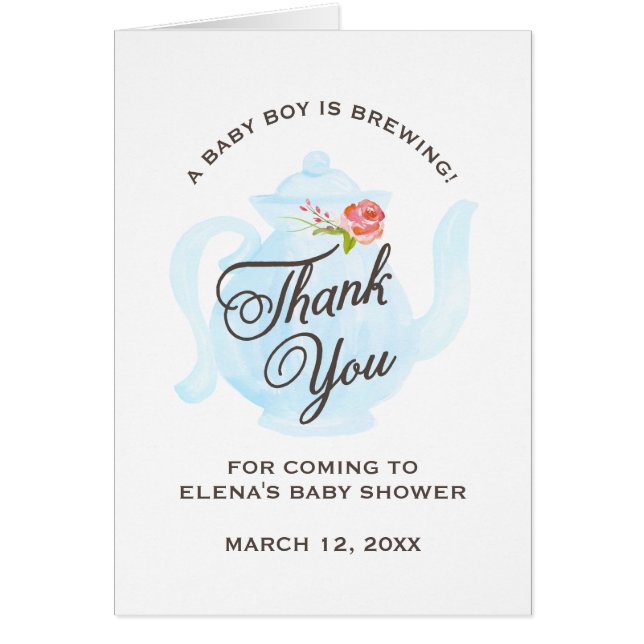 La fiesta del té del bebé el | Baby Shower le (Frente)