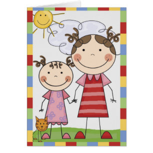 La figura del palillo embroma tarjetas y los