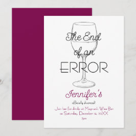 La Fin de un Error Invitación para Fiesta de Divor