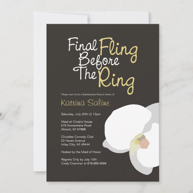 La final de Orquídea Blanca antes de la invitación (Anverso)