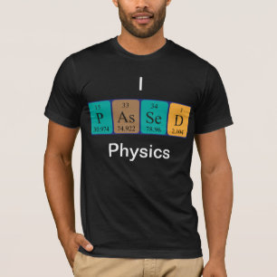 La física pasajera camisa del nombre de la tabla