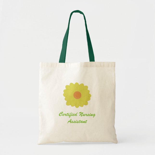 La flor amarilla PUEDE la bolsa de asas (Frente)