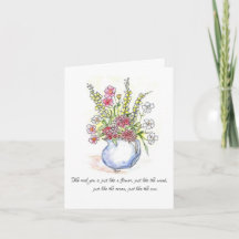 La flor apenas tiene gusto de la tarjeta del