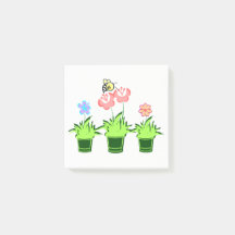 la "flor bonita planta" las notas pegajosas, notas