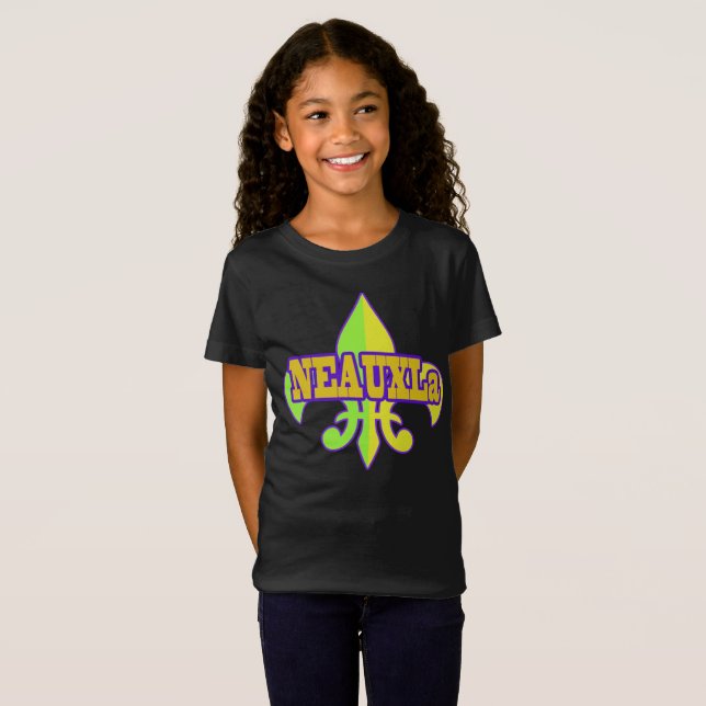 La flor de lis de NEAUXLa embroma la camiseta (Anverso completo)