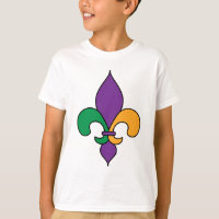 La flor de lis del carnaval embroma la camiseta