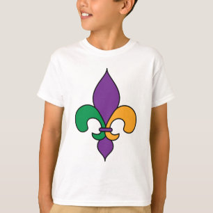 La flor de lis del carnaval embroma la camiseta