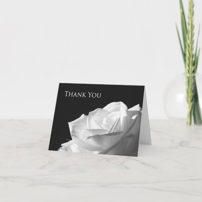 La flor en blanco le agradece tarjeta de nota -- (Anverso)